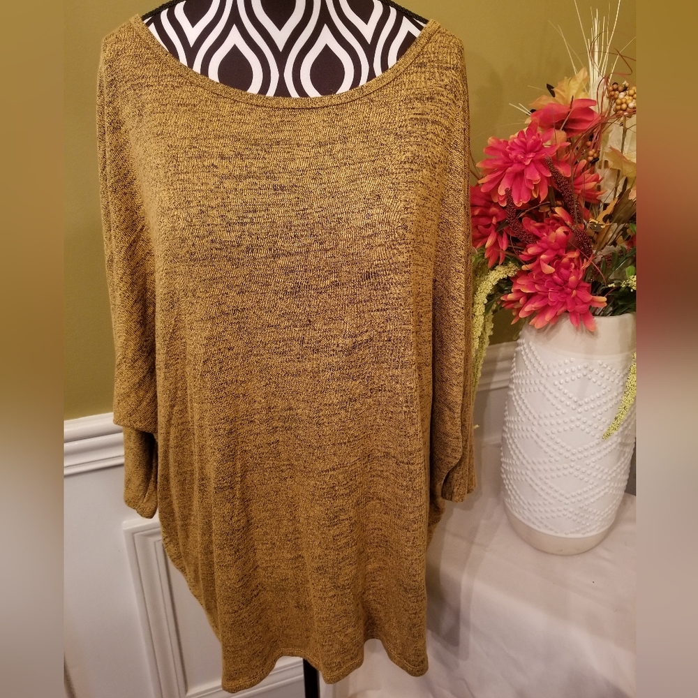 Woman's Ultra Teeze Batwing Blouse Long Sleeve Size 1X